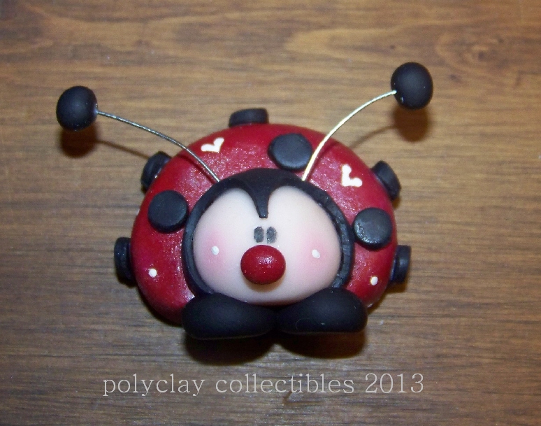 Lucky Ladybug - Polymer Clay - Pin